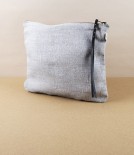 Lithuanian Linen Zippered Pouch, Natural