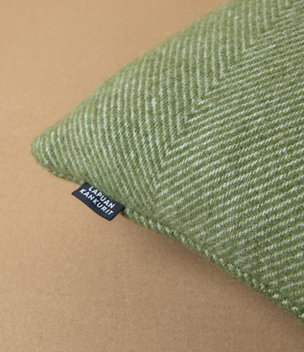 Finnish Wool 'Arvo' Cushion Cover, Olive