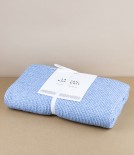Finnish Linen & Tencel Bath Towel, Rainy Blue