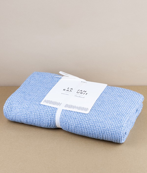 Finnish Linen & Tencel Bath Towel, Rainy Blue