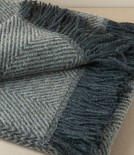 Finnish 100% Wool Blanket, Diamond Pattern, Beige/Black