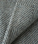 Finnish 100% Wool Blanket, Diamond Pattern, Beige/Black