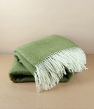 All-Finnish Herringbone Weave Wool Blanket, Olive