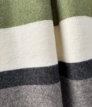Finnish 'Lakeus' Wool Blanket, Nature's Brown & Olive Stripe