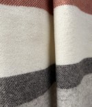 Finnish 'Lakeus' Wool Blanket, Grey & Cinnamon Stripe