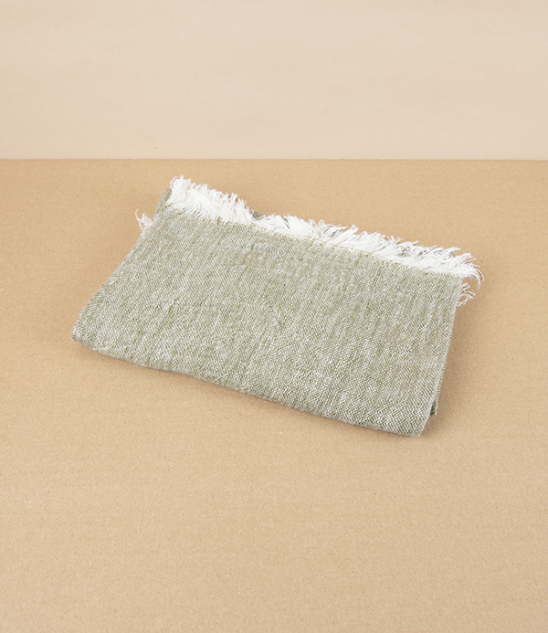 Finnish Lightweight Linen Foulard, Olive