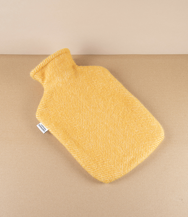 Finnish Wool 'Arvo' Hot Water Bottle, Coffee Dyed Orange