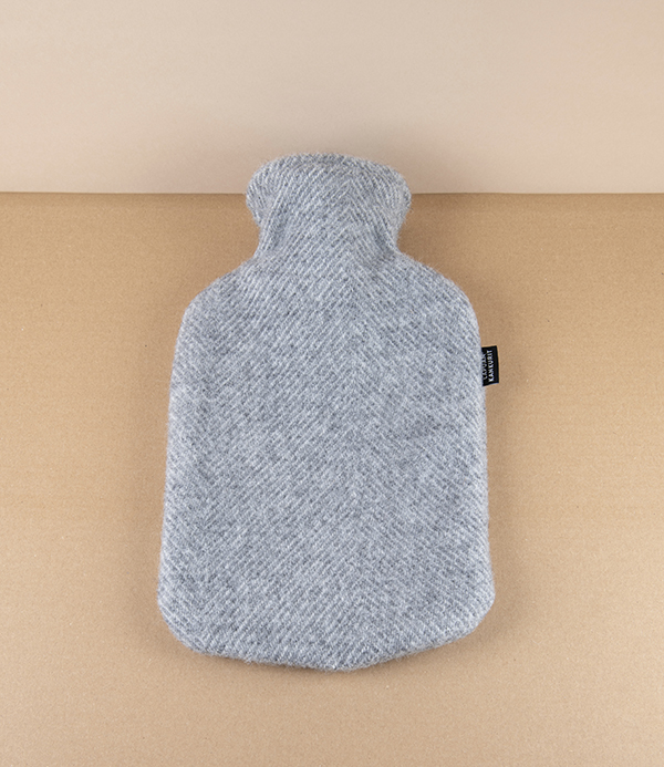 Finnish Wool 'Arvo' Hot Water Bottle, Melange Grey