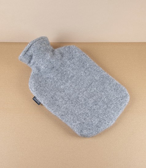 Finnish Wool 'Arvo' Hot Water Bottle, Melange Grey
