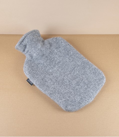Finnish Wool 'Arvo' Hot Water Bottle, Melange Grey