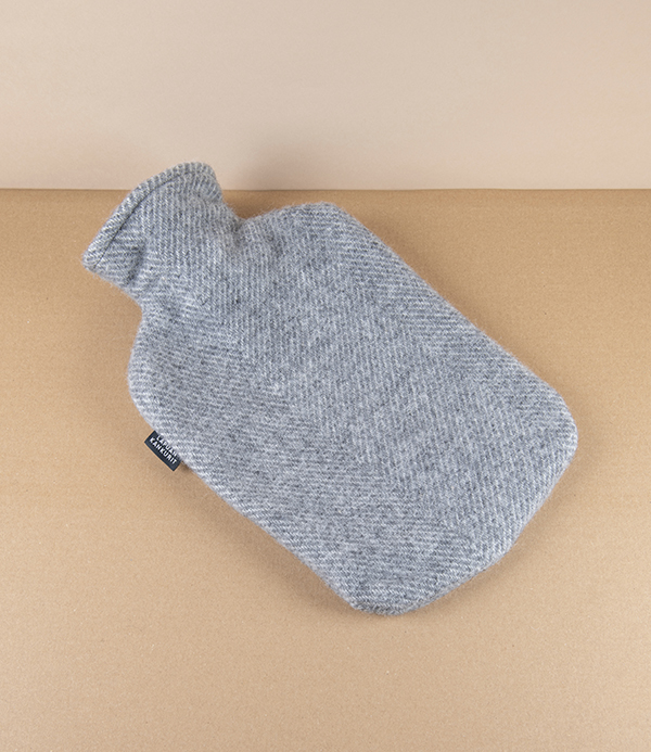 Finnish Wool 'Arvo' Hot Water Bottle, Melange Grey