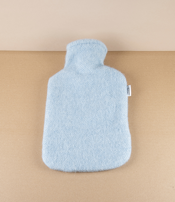Finnish Wool 'Arvo' Hot Water Bottle, Natural Dyed Woad