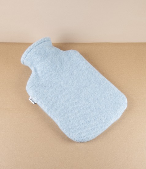 Finnish Wool 'Arvo' Hot Water Bottle, Natural Dyed Woad