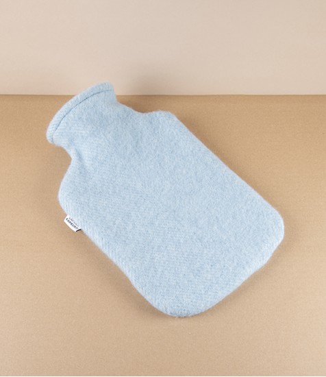 Finnish Wool 'Arvo' Hot Water Bottle, Natural Dyed Woad