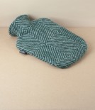 Finnish Wool Covered Hot Water Bottle, Green / Grey