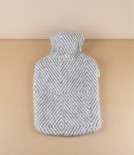 Finnish Wool ‘Maria’ Hot Water Bottle, Grey Diamond