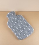 Finnish Wool ‘Pyry’ Hot Water Bottle, Grey & White