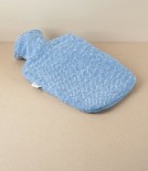 Finnish Wool Covered Hot Water Bottle, Rainy Blue