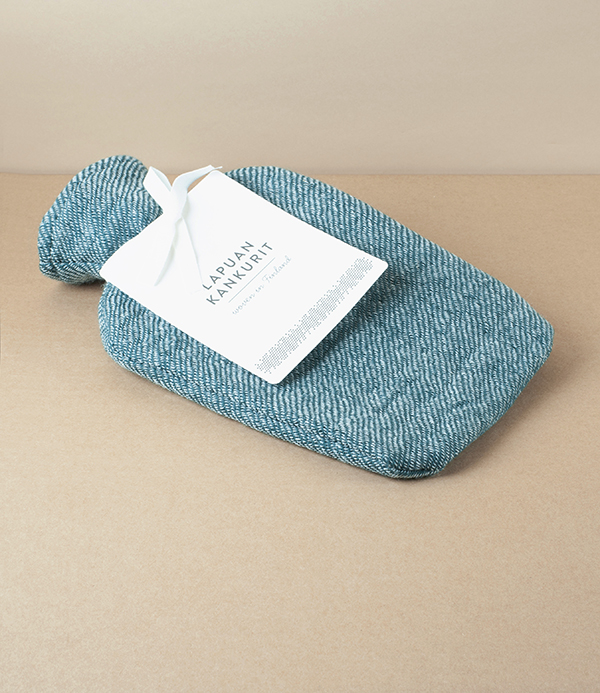 Finnish Wool Covered Hot Water Bottle, Green