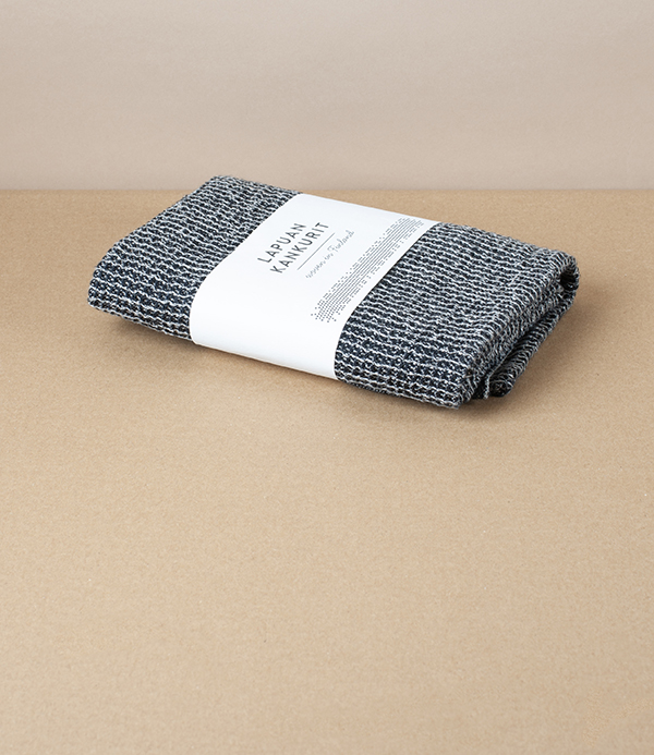 Finnish Linen & Tencel Hand Towel, Black