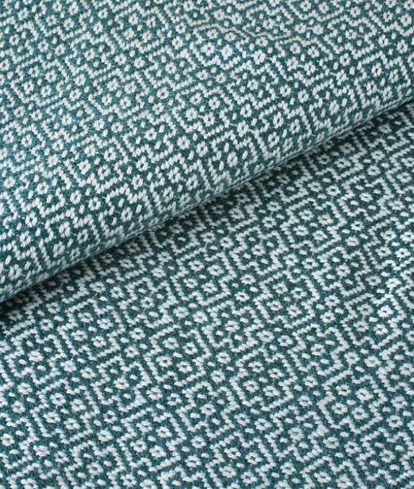 Finnish Merino Wool Blanket, Beige / Green