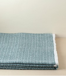 Finnish Merino Wool Blanket, Beige / Green