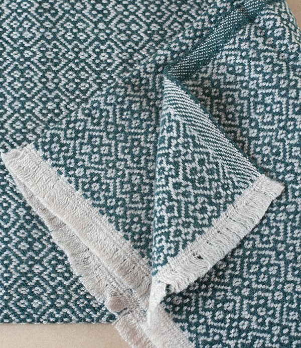 Finnish Merino Wool Scarf, Spruce Green