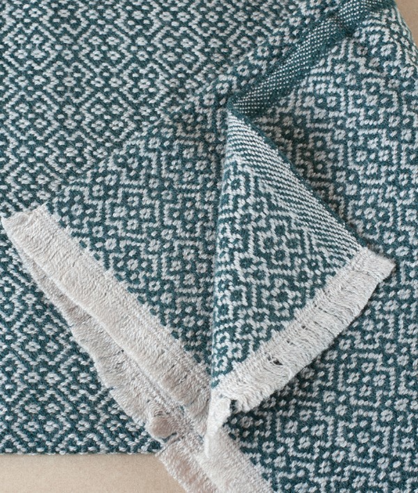 Finnish Merino Wool Scarf, Spruce Green