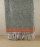 Finnish 'Rauha' Pure Wool Blanket, Brown & Rust