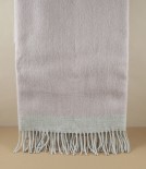 Finnish 'Rauha' Pure Wool Blanket, Rose & Beige
