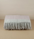 Finnish 'Rauha' Pure Wool Blanket, Rose & Beige