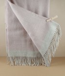 Finnish 'Rauha' Pure Wool Blanket, Rose & Beige