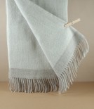 Finnish 'Rauha' Pure Wool Blanket, White & Beige