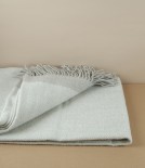 Finnish 'Rauha' Pure Wool Blanket, White & Beige