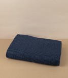 Finnish Linen & Tencel Bath Towel, Blueberry & Black