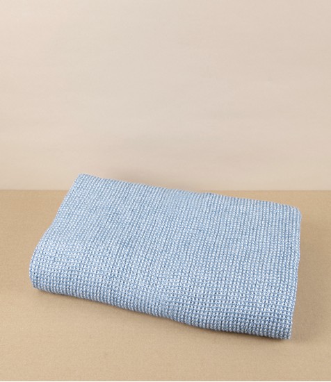 Finnish Linen & Tencel Bath Towel, Rainy Blue