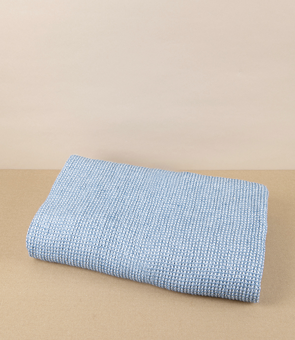 Finnish Linen & Tencel Bath Towel, Rainy Blue