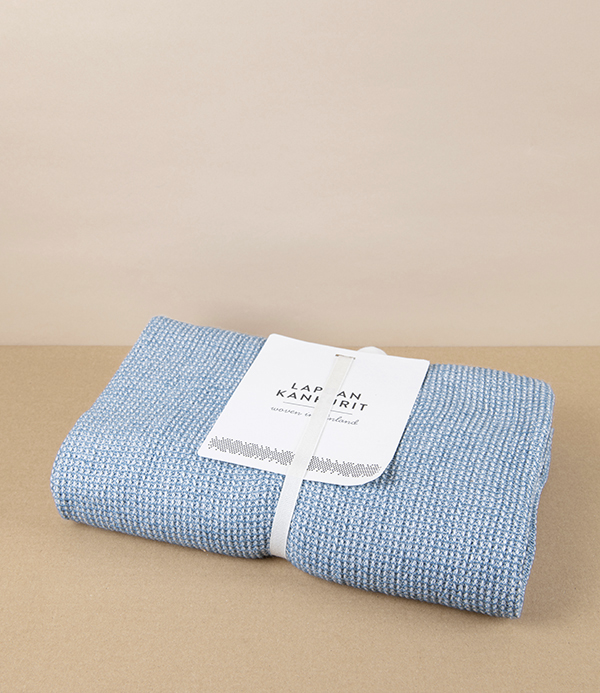 Finnish Linen & Tencel Bath Towel, Rainy Blue