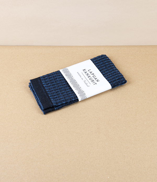 Finnish Linen & Tencel Dishcloth, Blueberry & Black