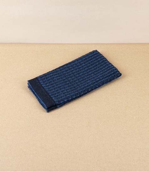 Finnish Linen & Tencel Dishcloth, Blueberry & Black