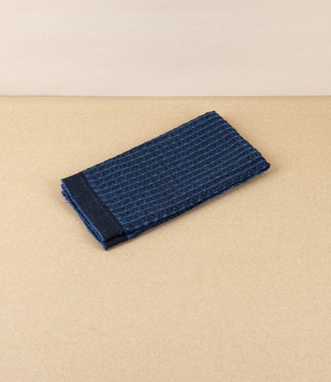 Finnish Linen & Tencel Dishcloth, Blueberry & Black