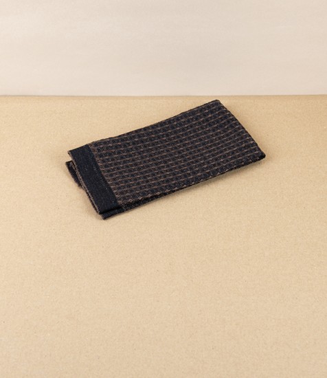 Finnish Linen & Tencel Dishcloth, Black & Brown
