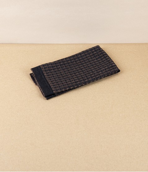Finnish Linen & Tencel Dishcloth, Black & Brown