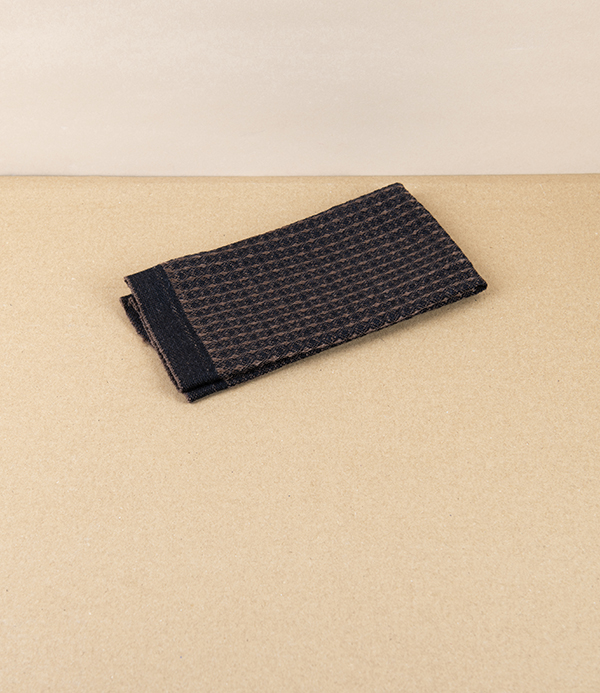 Finnish Linen & Tencel Dishcloth, Black & Brown