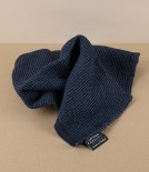 Finnish Linen & Tencel Hand Towel, Blueberry & Black