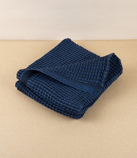 Finnish Linen & Tencel Kitchen Towel, Blueberry & Black