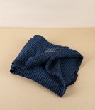 Finnish Linen & Tencel Kitchen Towel, Blueberry & Black