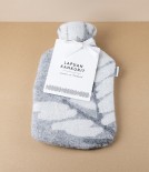 Finnish Wool ‘Verso’ Hot Water Bottle, Grey & White