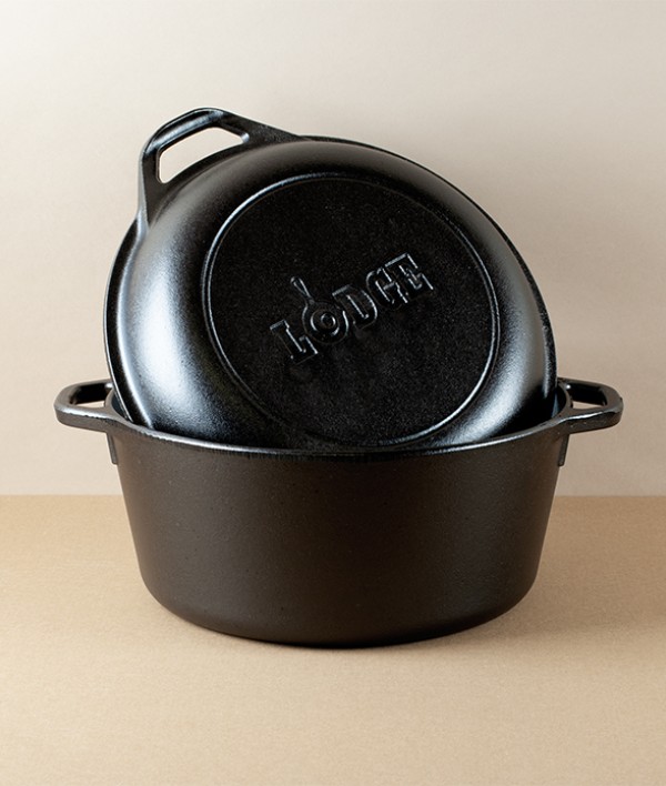 Lodge Cast Iron Double Dutch Oven