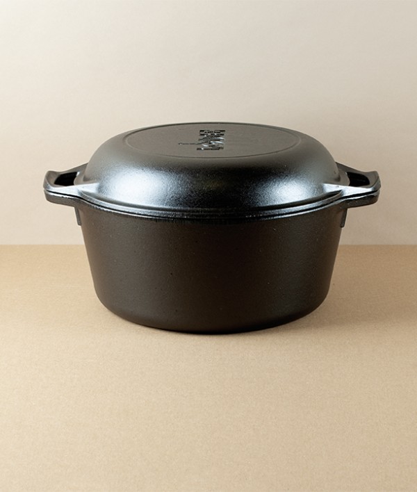Lodge Cast Iron Double Dutch Oven